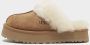UGG Pantoffels Dames Sloffen Instappers Suède Harde zool Dichte hiel Disquette Cognac - Thumbnail 8