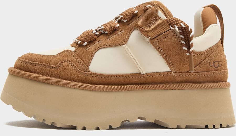 UGG dames veterschoen Astromel suède en textiel bruin beige - Foto 4