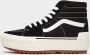 Vans Ua Sk8 Hi Stacked Suede Canvas Black Blanc Sneaker - Thumbnail 5