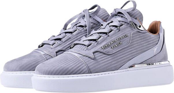 Benjamin Berner Raphael Low Top Ice Grey 3D Striped Sneaker