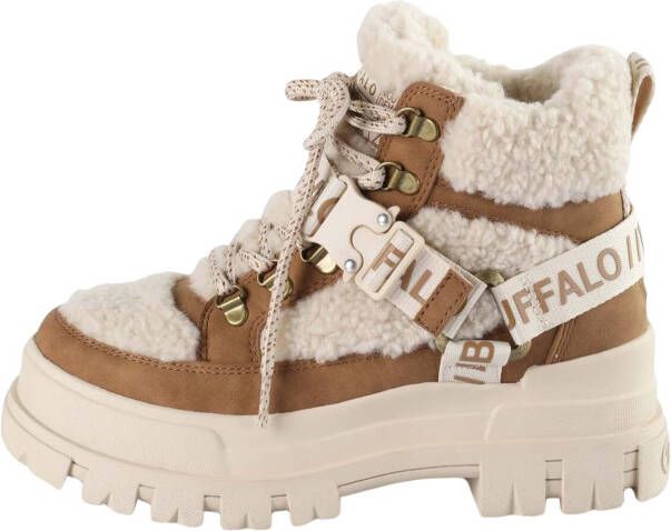 Buffalo Aspha Combat Mid Warm dames veterboot Beige multi - Foto 6