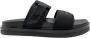 Calvin Klein Jeans Zwarte Dubbele Bar Platte Sandaal Black Heren - Thumbnail 3