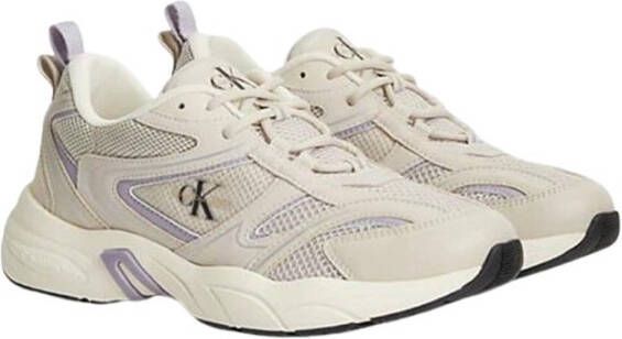 Calvin Klein Retro Tennis Su-Mesh Dames Sneakers Eggshell Lavender Aura - Foto 7