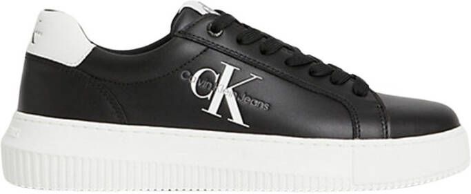Calvin Klein Plateausneakers CHUNKY CUPSOLE MONO LTH WN vrijetijdsschoen lage schoen veterschoen met ck-opdruk aan de zijkant - Foto 12