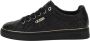 Guess Zwarte leren sneakers Metalen logo Black Dames - Thumbnail 4
