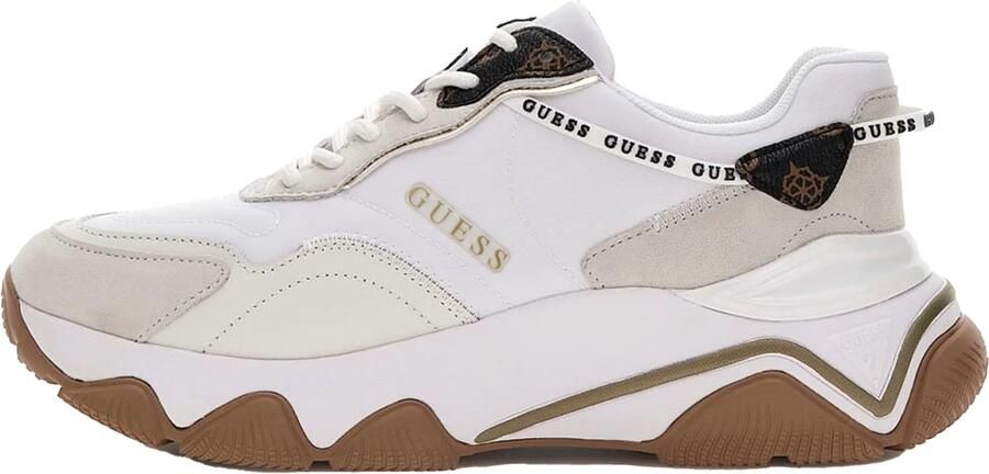 Guess Witte Polyethyleen Sneaker met Stof White Dames - Foto 16