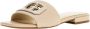 Guess Leren Damessandalen Lente Zomer Collectie Beige Dames - Thumbnail 5