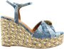 Kurt Geiger Dames Pumps Kensington Espadrille Denim Jeansblauw - Thumbnail 4