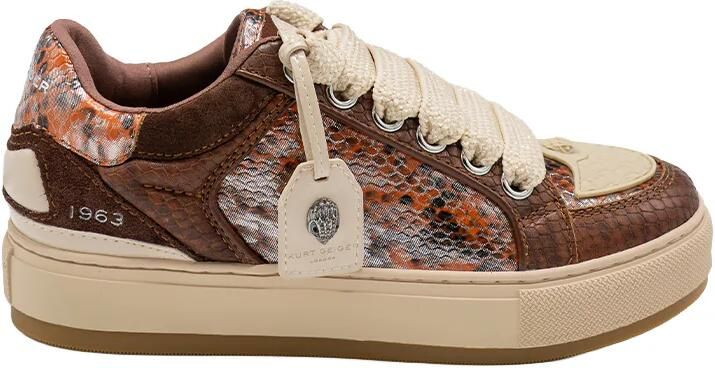 Kurt Geiger Tag leren sneakers bruin - Foto 4
