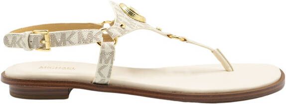 Michael Kors Stijlvolle Platte Sandalen voor Vrouwen Beige Dames - Foto 6