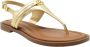Michael Kors Mandy Thong Sandal Sandalen Dames Goud - Thumbnail 4