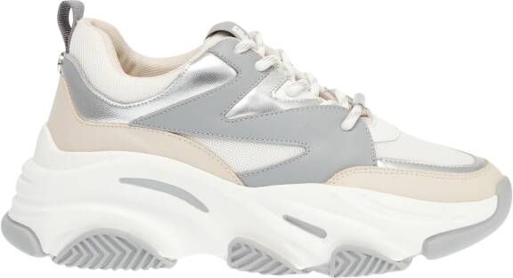Steve Madden Progressive chunky leren sneakers zilver wit - Foto 6