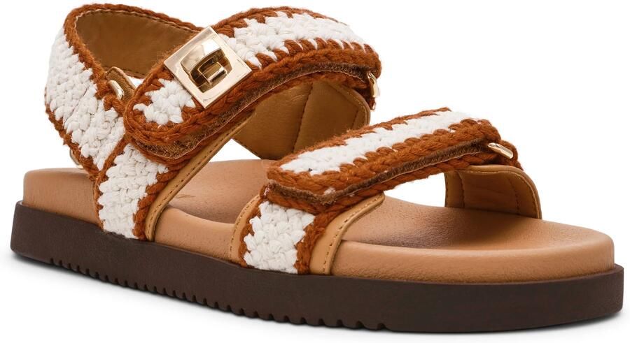 Steve Madden Mona- M leren sandalen ecru bruin - Foto 2