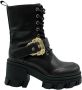 Versace Jeans Couture Zwarte Enkellaarzen voor Vrouwen Black Dames - Thumbnail 4