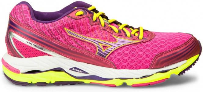 Mizuno Wave Paradox 2 Dames hardloopschoen (roze geel)