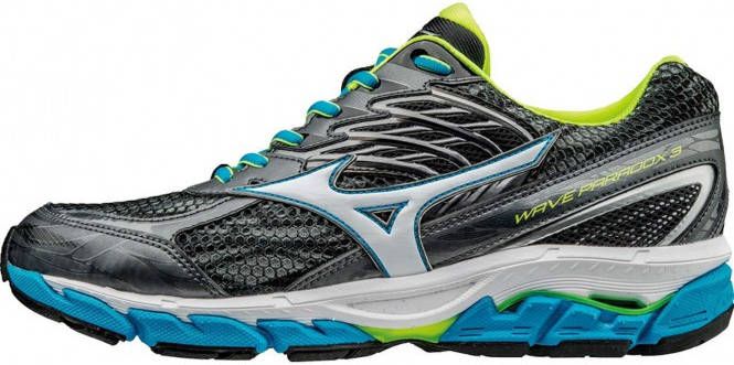 Mizuno Wave Paradox 3 Hardloopschoenen Mannen grijs blauw geel