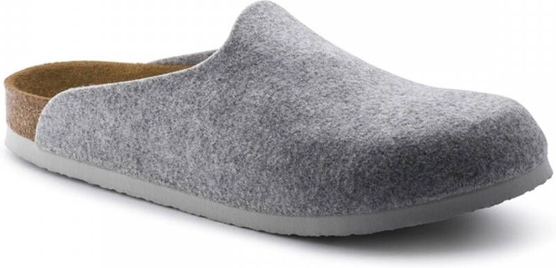 Birkenstock Amsterdam Lichtgrijs Vegan Smal Voetbed