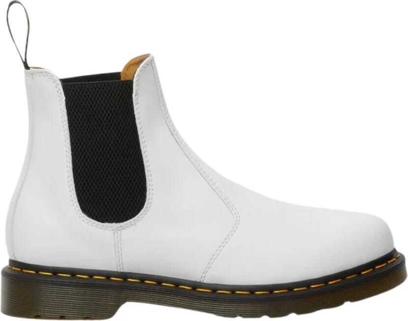 Dr. martens 2976 Yellow Stitch Smooth White