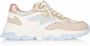 Dwrs Dames Sneakers Chester Denim Rose jeans Jeansblauw - Thumbnail 3