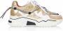 DWRS LABEL DWRS Jupiter denim sand champagne Beige Leer Lage sneakers Dames - Thumbnail 3