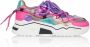 Dwrs Dames Sneakers Jupiter Neon Pink Purple Multi - Thumbnail 3