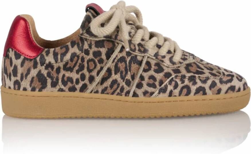 Dwrs label POONA Leopard Beige Red