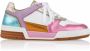 DWRS LABEL DWRS RUGBY Lila Pink Orange Dames Sneaker J6523 - Thumbnail 3
