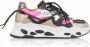 Dwrs Dames Sneakers Saturnus Neon pink black Multi - Thumbnail 4