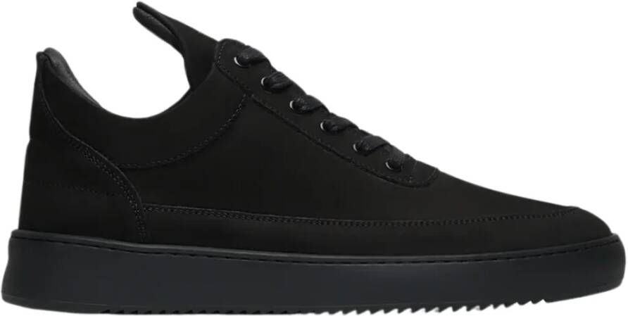 Filling Pieces Low Top Ripple Nubuck All Black