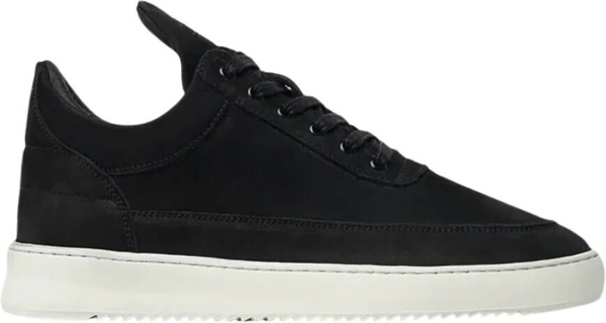 FILLING PIECES Lage Sneakers Heren Low Top Ripple Nubuck Maat: 45 Materiaal: Suède Kleur: Zwart - Foto 4