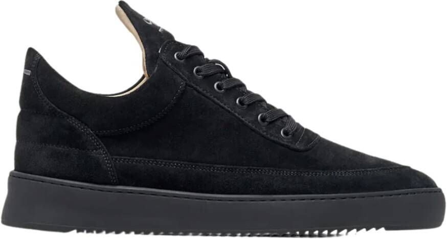 Filling Pieces Low Top Suede All Black