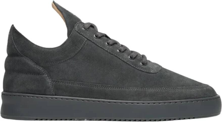 Filling Pieces Low Top Suede All Dark Grey