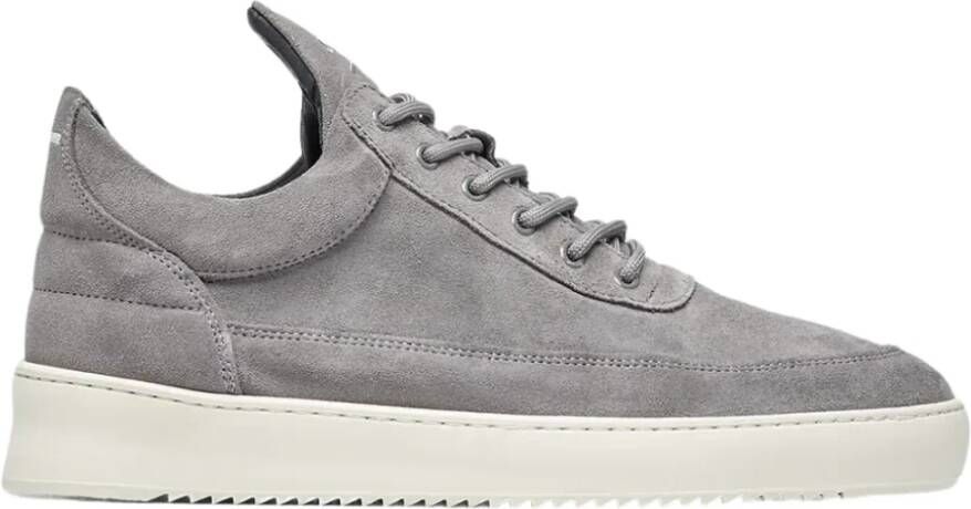 Filling Pieces Low Top Suede Organic Grey