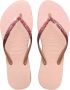 Havaianas Slim Glitter Flip Flops Dames Pink- Dames Pink - Thumbnail 2