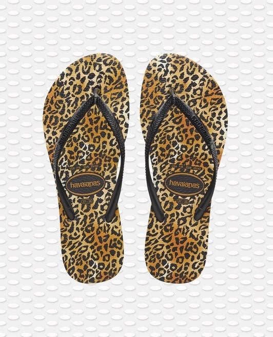 Havaianas Slim Leopard Zwart Zwart