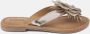 Lazamani Lily Leren Dames Slippers Gold - Thumbnail 4