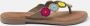 Lazamani Leren teenslipper Taupe Leer Teenslippers Dames - Thumbnail 4