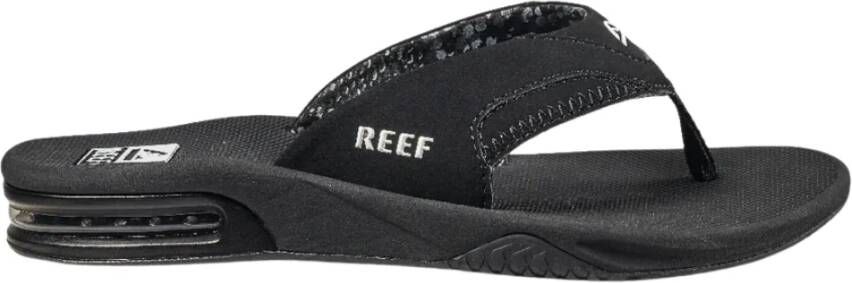 Reef Fanning nubuck teenslippers zwart - Foto 3