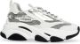 Steve Madden Witte Mesh Sneakers met Zilver en Wit Overlays White Dames - Thumbnail 4