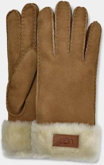 Ugg Turn Cuff Handschoenen voor Dames in Chestnut | Shearling