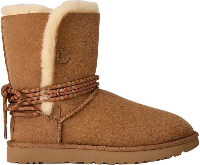 UGG Vachtlaarzen Dames W Bailey Tie Maat: 36 Materiaal: Suède Kleur: Camel - Foto 6