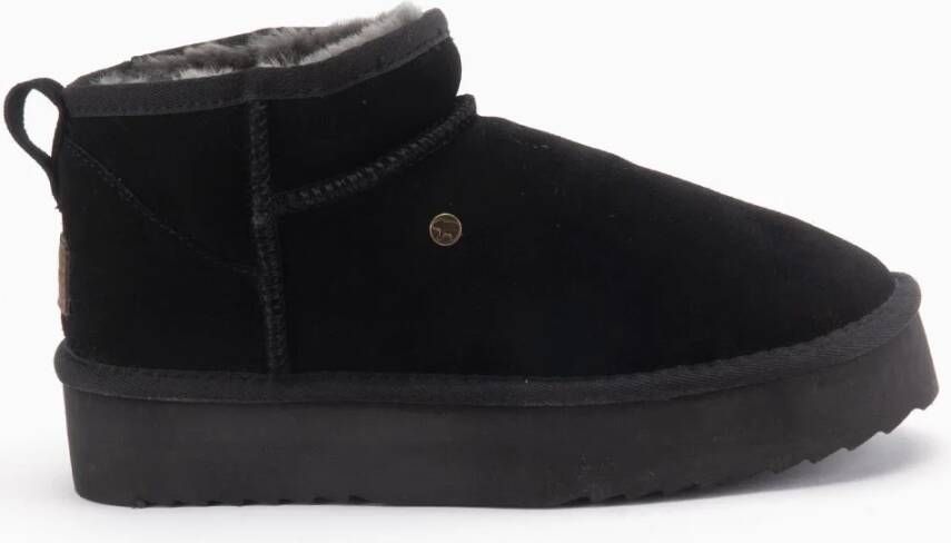 WARMBAT Vachtlaarzen Dames Durack Plateau Maat: 39 Materiaal: Suède Kleur: Zwart - Foto 7