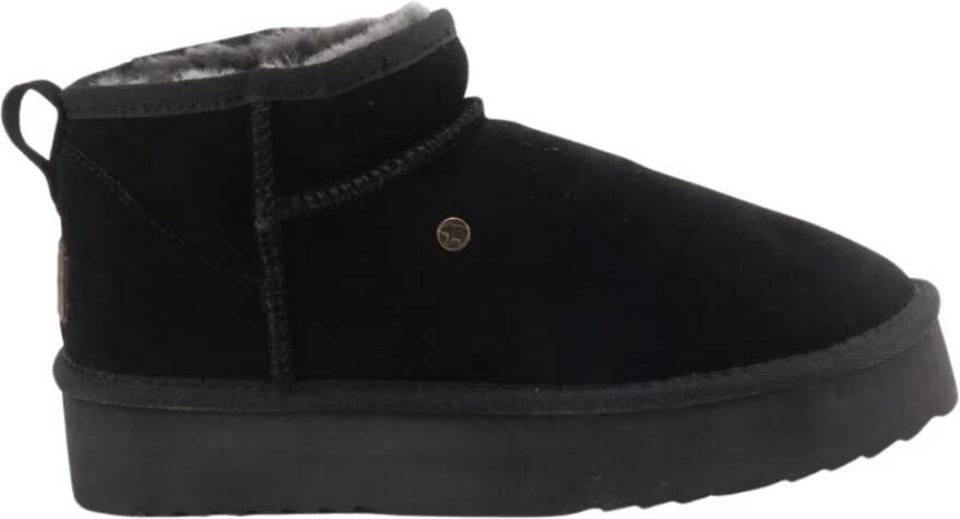 WARMBAT Vachtlaarzen Dames Durack Plateau Maat: 39 Materiaal: Suède Kleur: Zwart - Foto 7