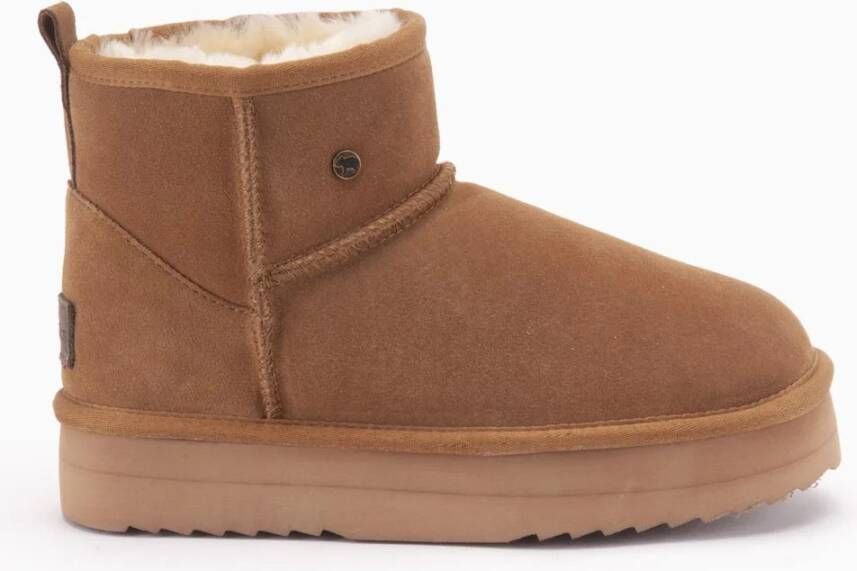 Warmbat Wallaby Suede boot Plateau Dames Laarzen Cognac - Foto 3