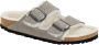 Birkenstock Arizona Shearling Slippers Stone Coin Narrow fit | Grijs | Suède - Thumbnail 10