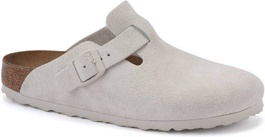 Birkenstock Boston Vl Antique White Modern Suede Antique White