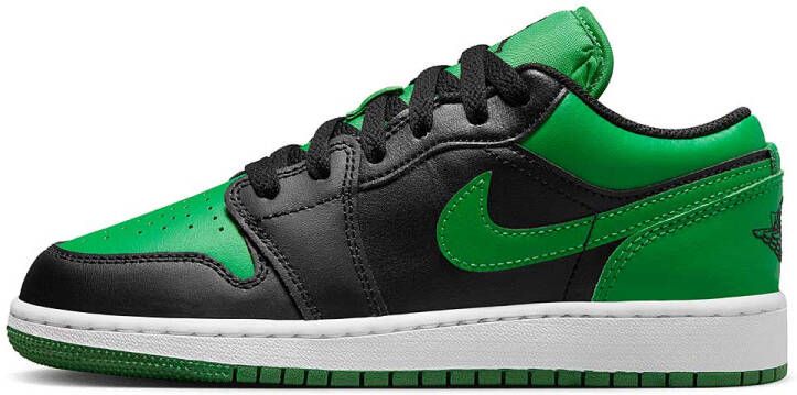 Jordan Air 1 Low (gs) Basketball Schoenen black black lucky green white maat: 38 beschikbare maaten:38 - Foto 3