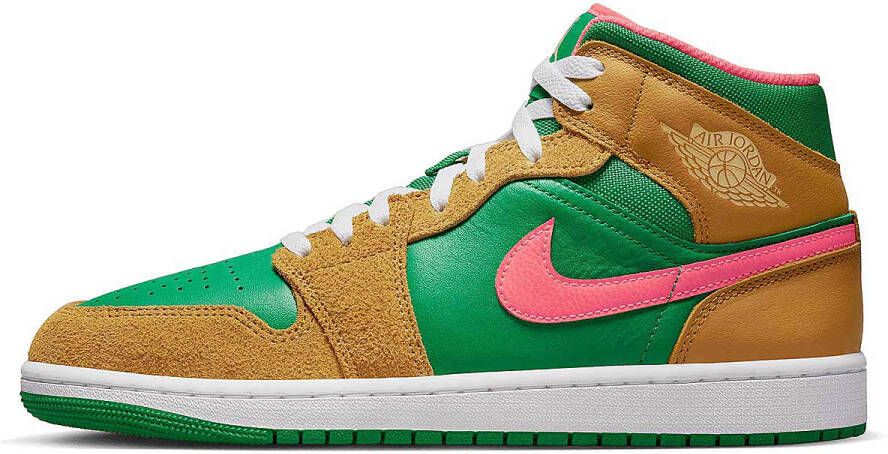 Jordan Air 1 Mid Se Basketball Schoenen chuntney celestial gold lucky green maat: 43 beschikbare maaten:42 43 44.5 45 - Foto 2