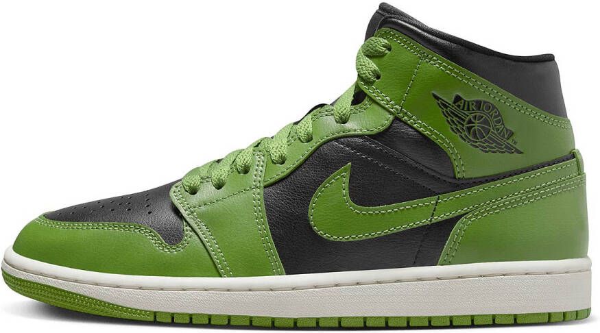 Jordan Wmns Air 1 Mid Black Altitude Green-Sail