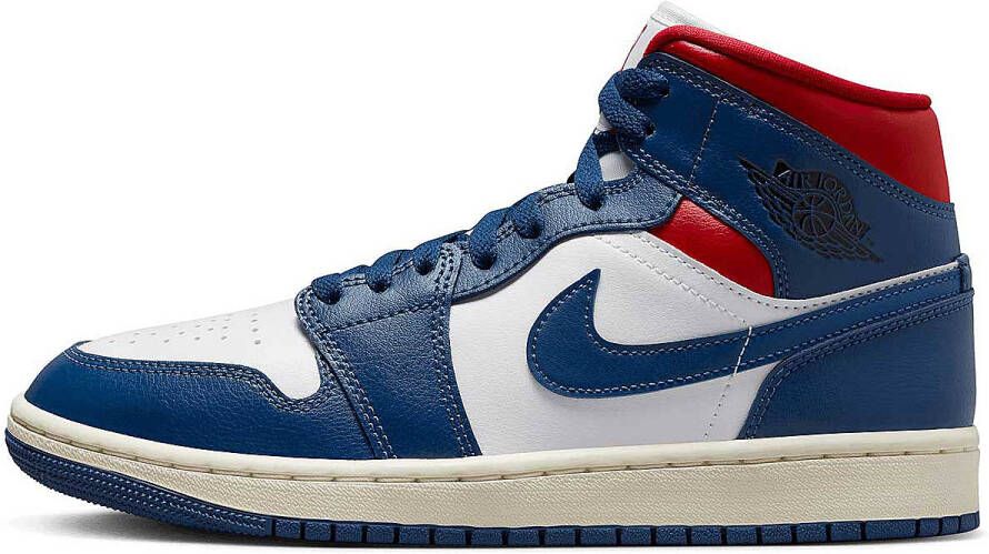 Jordan Wmns Air 1 Mid Basketball Schoenen white french blue gym red sail maat: 39 beschikbare maaten:39 - Foto 2